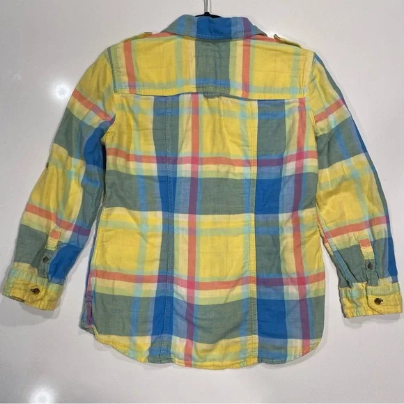 Abercrombie & Fitch Flannel with Roll & Button Sleeves, Small - Picture 3 of 7